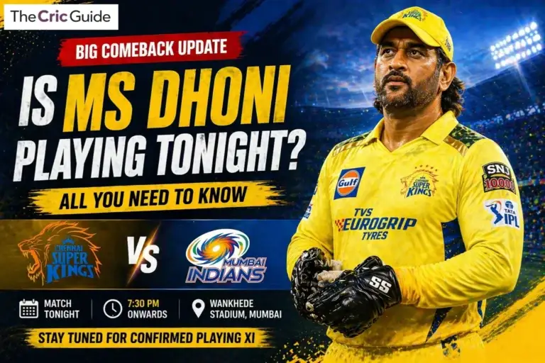 Is MS Dhoni Playing Tonight?