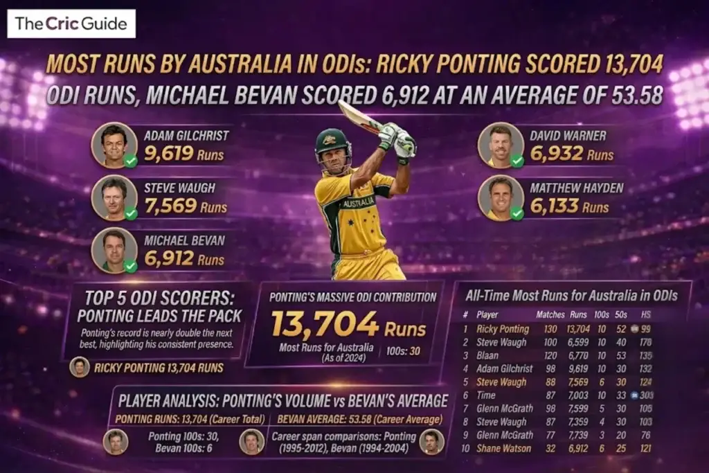 Most Runs by Australia in ODIs