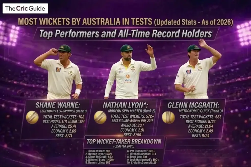 Most Wickets by Australia in Tests